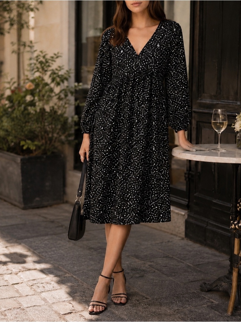 Park & Fifth Dress Size XS Black and White Midi Made in Canada 🇨🇦